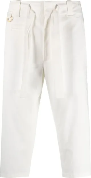 Cropped Drawstring Trousers