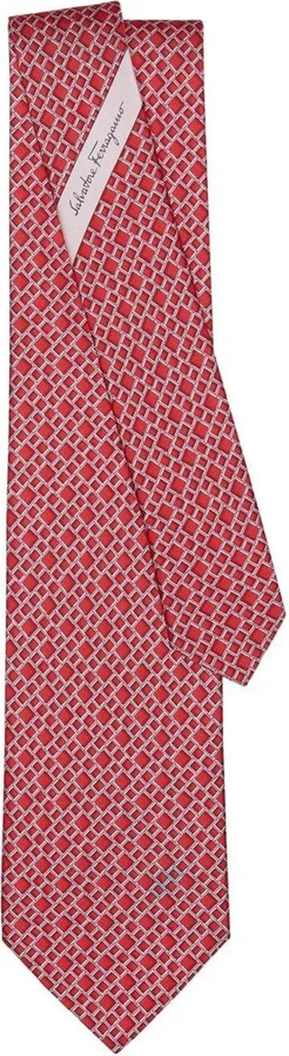 Rebus-Print Silk Tie