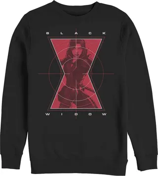 Men's Marvel Black Widow Hero Target Sweatshirt - Black - 2X Large