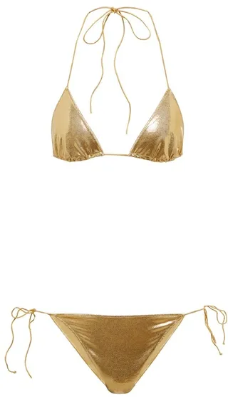 Laminated triangle bikini