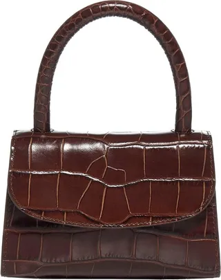By Far Mini Embossed Shoulder Bag