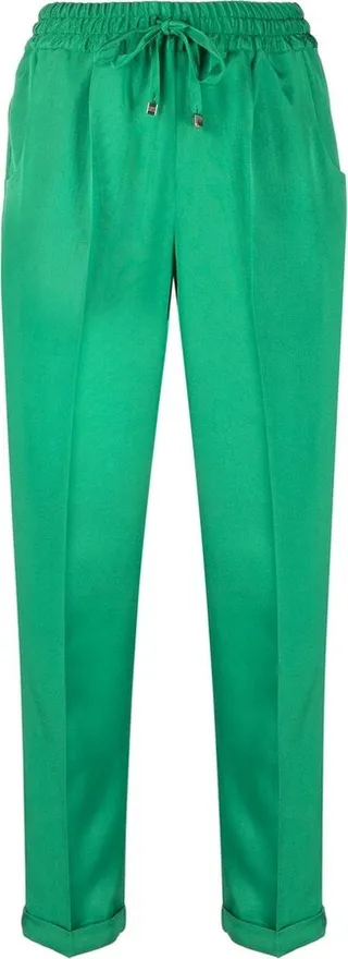 Stretch-Silk Cropped Trousers