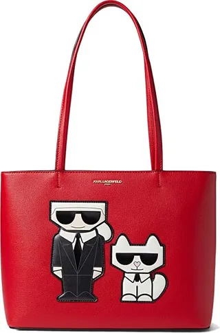Karl Lagerfeld Paris Maybelle Tote (Crimson Multi 1) Handbags