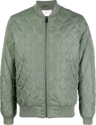Polka-Dot Pattern Bomber Jacket
