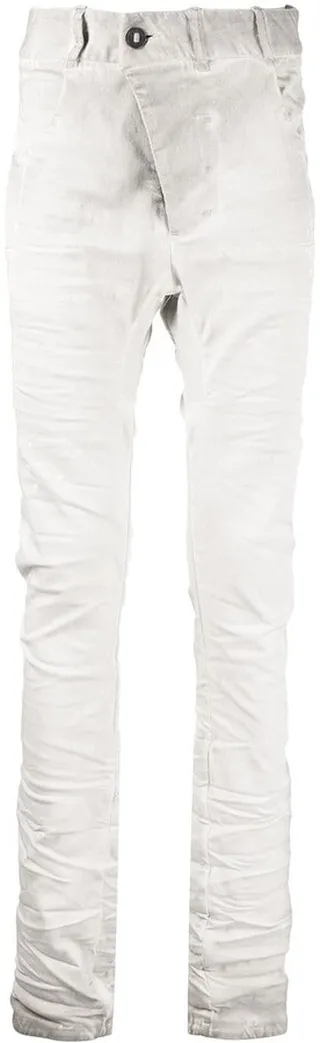 Distressed-Finish Skinny-Cut Jeans