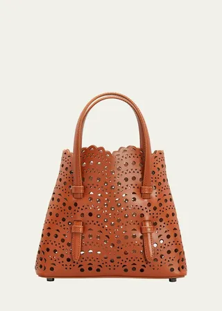 Mina Small Laser-Cut Tote Bag