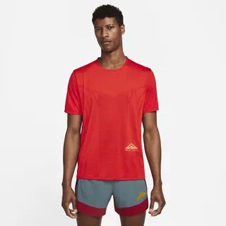 Nike Men's Dri-FIT Rise 365 Short-Sleeve Trail Running Top in Red