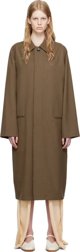LEMAIRE Brown Raglan Suit Coat