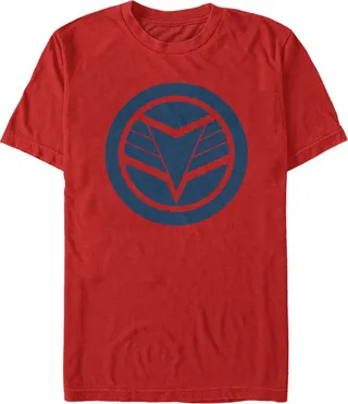 Men's Marvel The Falcon and the Winter Soldier Blue Shield T-Shirt - Red - 2X Large
