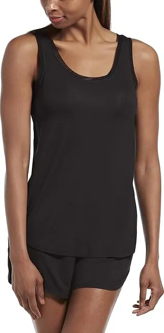 HUE Women's Sleepwell with Temptech Sleep Tank Top (Black) Women's Pajama