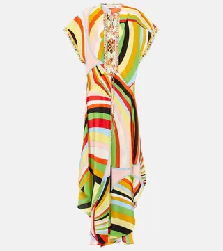Printed silk maxi dressPrinted silk kaftan maxi dress