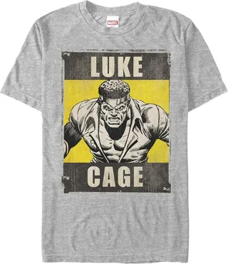 Men's Marvel Heroes for Hire Luke Cage T-Shirt - Athletic Heather - X Large