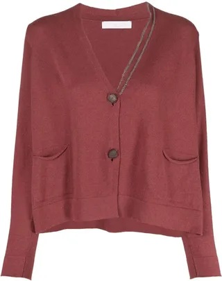 V-neck cardigan