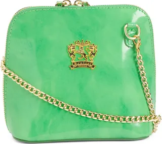 Made In Italy Leather Melina Radica Dome Crossbody