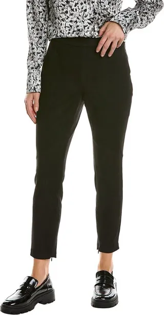 Lafayette 148 New York Murray Skinny Suede-Front Pant