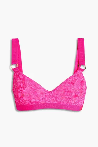 Evelyn Skating neon corded lace underwired bra