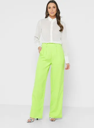 Button Detail Pants