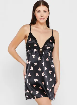 Printed Slip Dress