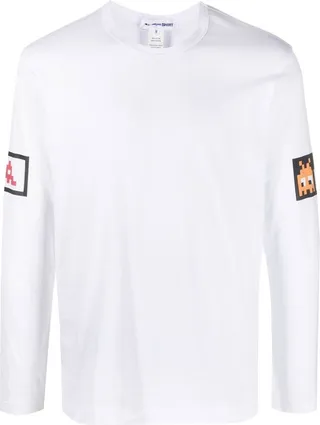 motif-print cotton T-shirt