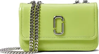 Marc Jacobs The Glam Shot Wallet On A Chain (Green Glow) Handbags