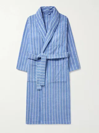 Striped Organic Cotton-Terry Robe