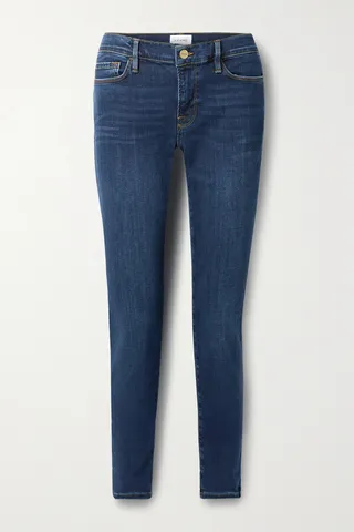 FRAME - Le Garcon Cropped Boyfriend Jeans - Blue