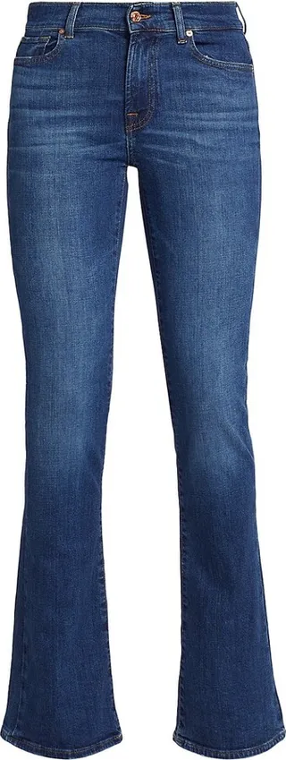 Mid-Rise Stretch Boot-Cut Jeans