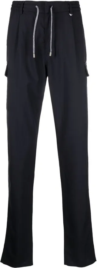 Drawstring Straight-Leg Trousers