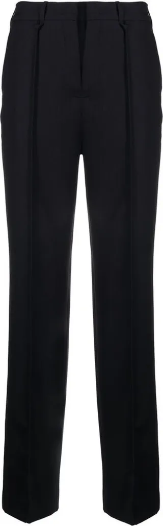 High-Rise Straight-Leg Trousers