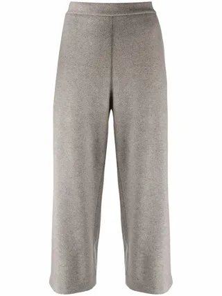 Cropped Wide Leg Trousers