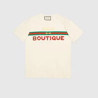 Gucci Boutique print T-shirt