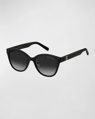 J Marc Round Two-Tone Acetate Sunglasses