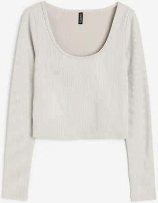 Ribbed Jersey Top