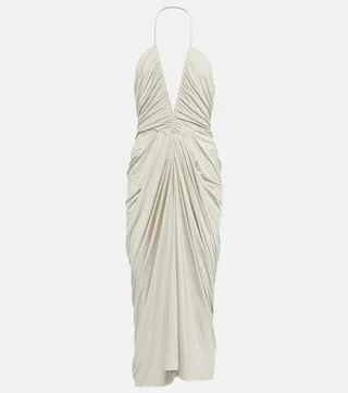 Halterneck midi dress