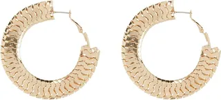 Textured Statement Hoop Earrings