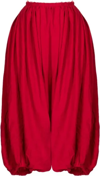 Drop-Crotch Cropped Trousers