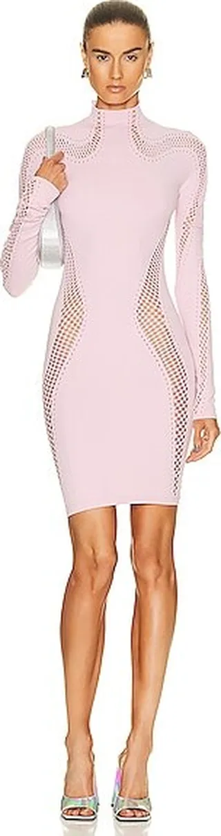 Mugler Seamless Mini Dress in Blush