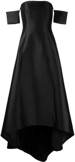 Agyness Hi-Lo strapless gown