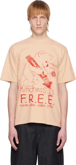 Online Ceramics Beige 'Kindness Is Free' T-Shirt