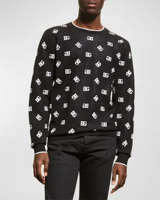 Men's Allover DG Intarsia Sweater