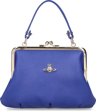 Granny frame saffiano leather bag