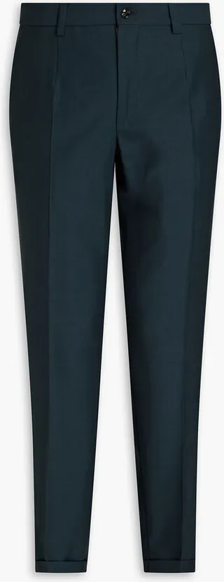 Tapered wool pants