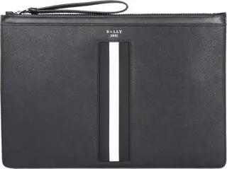 Bally Logo Detailed Zip-Up Clutch Bag