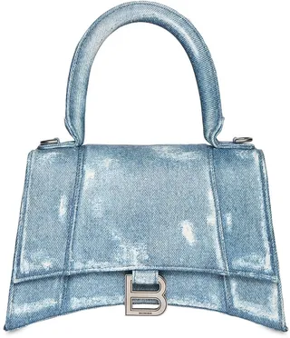 Small Hourglass Cotton Denim Bag