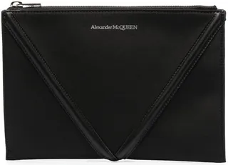 Logo-Print Envelope Clutch