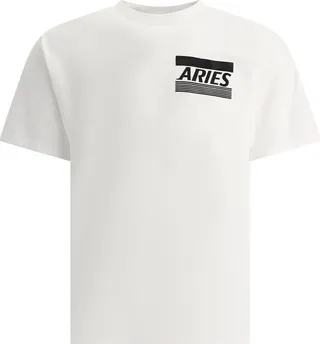 Aries Credit Card Logo Printed Crewneck T-Shirt