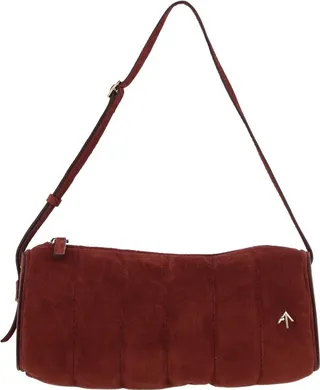 Manu Atelier Logo-Plaque Zipped Shoulder Bag