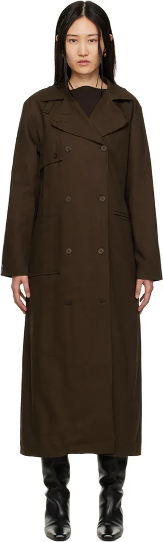 Paloma Wool Brown Pauet Trench Coat