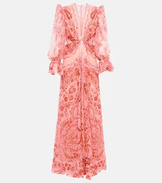 Paisley silk maxi dress