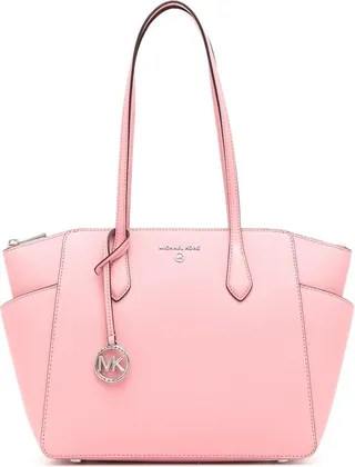 Logo-Plaque Leather Tote Bag